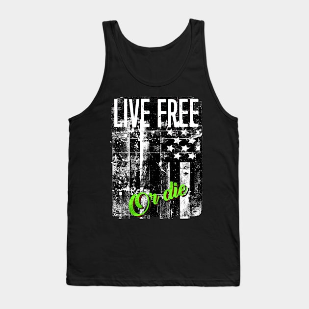 LIVE FREE OR DIE AMERICAN FLAG #3 Tank Top by REDEEM the RUINS